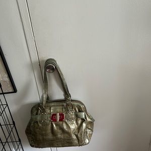 Gold purse vegan purse